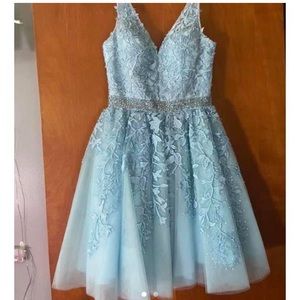 Blue Sherri Hill Homecoming (hoco) Dress